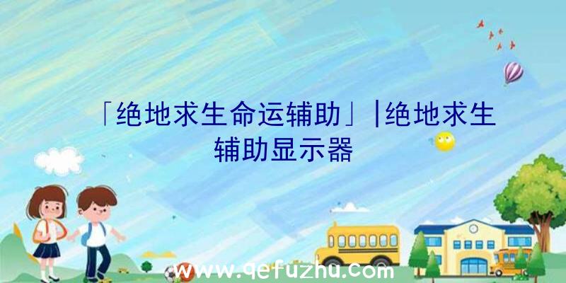 「绝地求生命运辅助」|绝地求生辅助显示器